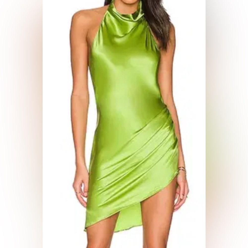 Amanda Uprichard One Shoulder Green Dress